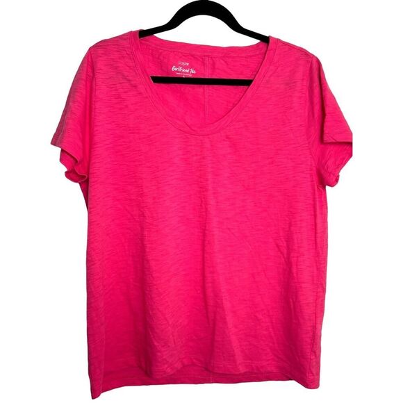NWT J Crew Girlfriend Tee Pink - Size L - Picture 1 of 6